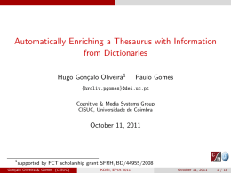 Automatically Enriching a Thesaurus with Information from