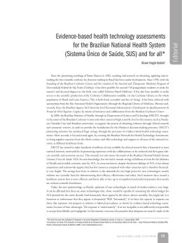 Evidence-based health technology assessments for the Brazilian