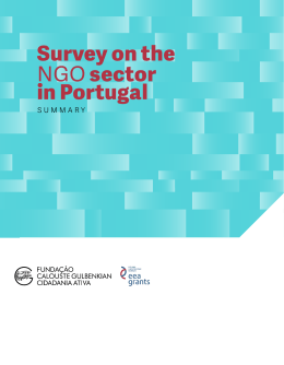 Survey on the ngo sector in Portugal