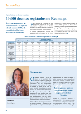 10.000 doentes registados no Reuma.pt