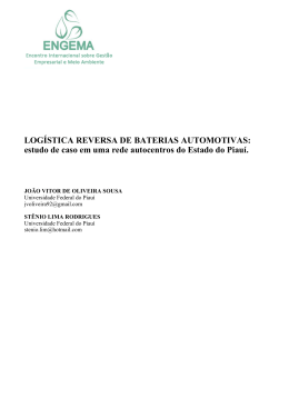 LOGÍSTICA REVERSA DE BATERIAS AUTOMOTIVAS: estudo de