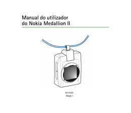 Manual do utilizador do Nokia Medallion II