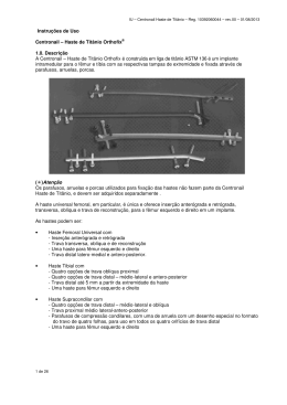 Instruções de Uso Centronail – Haste de Titânio Orthofix® 1.0