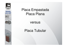 Placa Empastada Placa Plana versus Placa Tubular