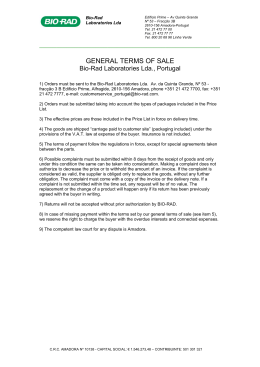 Print Version General Terms and Conditions  - Bio-Rad