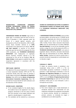 Acordo de dupla diplomação UFPR / INGOLSTADT - PG-Mec