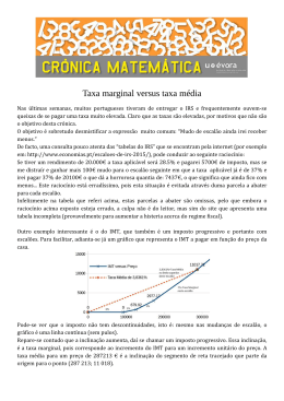 Taxa marginal versus taxa média, Jorge Santos