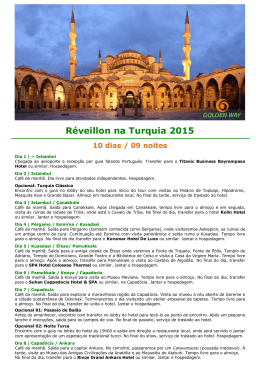 Réveillon na Turquia 2015 10 dias / 09 noites