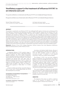 Ventilatory support in the treatment of Influenza A H1N1 in an