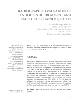 radiographic evaluation of endodontic treatment and radicular