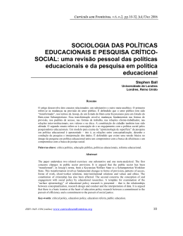 Sociologia política e pesquisa crítico-social