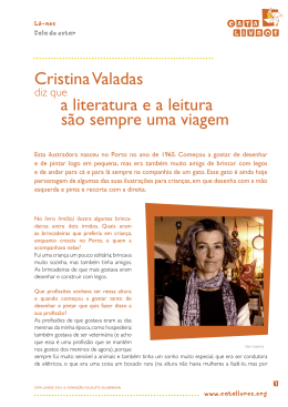 Cristina Valadas a literatura e a leitura são sempre uma viagem