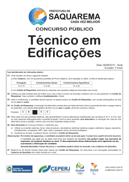 Técnico em Edificações.indd - Governo do Estado do Rio de Janeiro