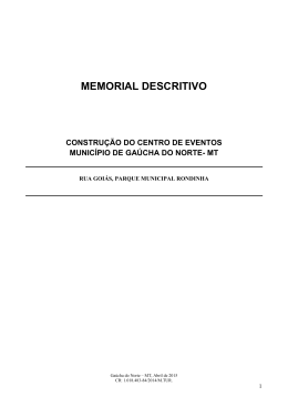 MEMORIAL DESCRITIVO - CENTRO DE