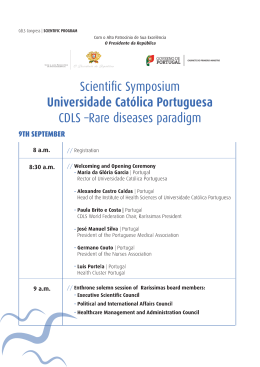 Scientific Symposium Universidade Católica Portuguesa CDLS