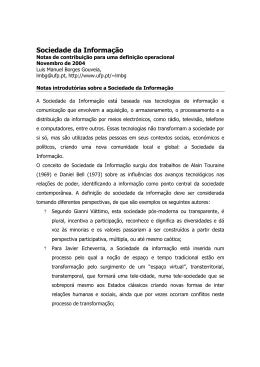 Sociedade da Informação - Universidade Fernando Pessoa