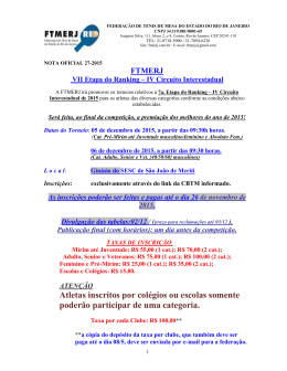 Nota Oficial 27-2015 FTMERJ VII Etapa do Ranking