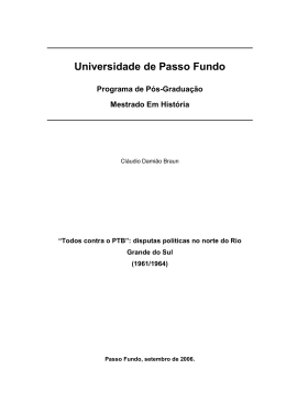 Universidade de Passo Fundo - Governo do Estado do Rio Grande