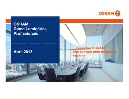 OSRAM Gama Luminárias Profissionais Abril 2013