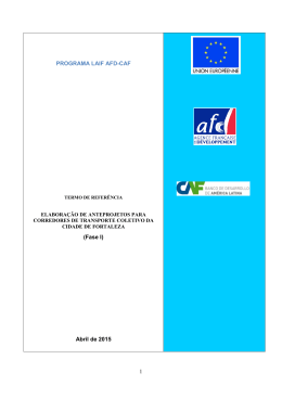 1 PROGRAMA LAIF AFD-CAF (Fase I) Abril de 2015