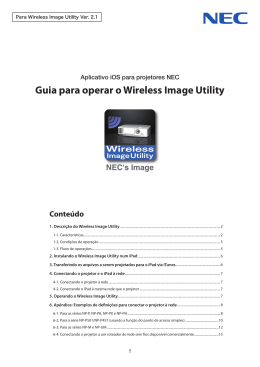 Guia para operar o Wireless Image Utility