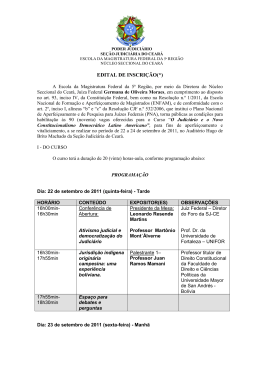 EDITAL DE INSCRIÇÃO(*) - Tribunal de Justiça do Estado do Ceará