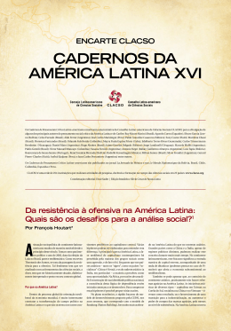 cadErnos da américa latina XVi