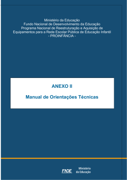 ANEXO II Manual de Orientações Técnicas