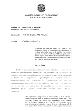 Processo PGT/CCR/nº 5011/2009 - Ministério Público do Trabalho
