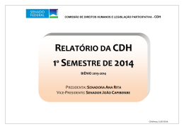 Relatório 3 CDH Biênio 2013-2014