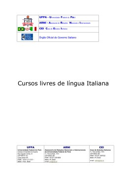 Cursos livres de língua Italiana