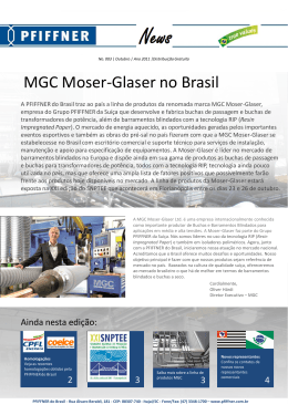 Outubro / 2011 - PFIFFNER do Brasil Ltda