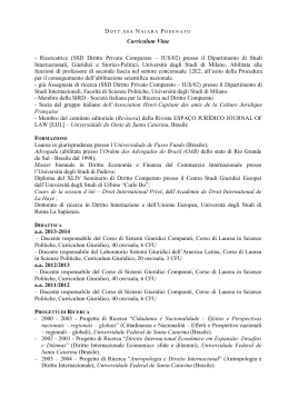 CV Dipartimento Posenato - Università degli Studi di Milano
