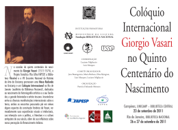 Colóquio Internacional Giorgio Vasari no Quinto Centenário do