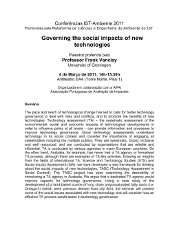 Governing the social impacts of new technologies