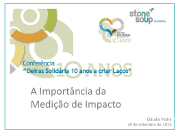 “Radars project, meassuring the social impact” Stone Soup`s