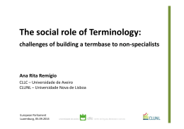 The social role of Terminology: