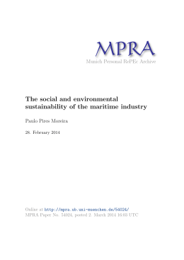 The social and environmental sustainability of the maritime industry