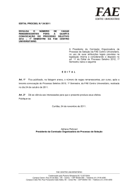 edital procsel n.º 24/2011 divulga o número de vagas