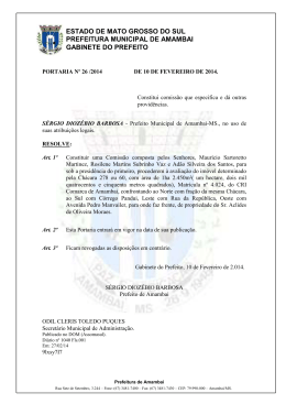 PORTARIA Nº 26 /2014 • Constituir uma Comissão composta pelos