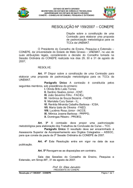 Resolução 159-2007 - Conepe - Comissão para elaborar
