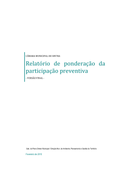Relatório de ponderação da participação preventiva