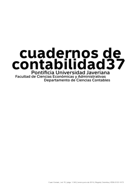 Cuadernos de Contabilidad - Pontificia Universidad Javeriana