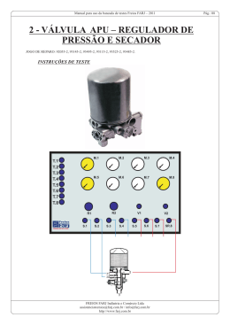 2 - válvula apu – regulador de pressão e secador
