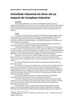 60 - Actividade industrial em Sines até ao impacto do Complexo
