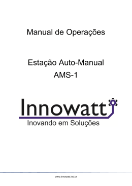 Manual de Operações Estação Auto-Manual AMS-1