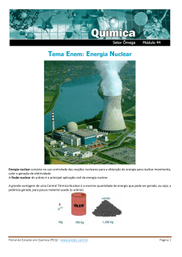 Tema Enem: Energia Nuclear - Portal de Estudos em Química