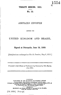 arbitration convention united kingdom and brazil.