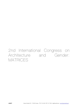 Programa 2GA - 2nd Internacional Congress on Architecture and