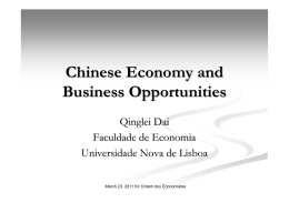 Qinglei Dai - Ordem dos Economistas